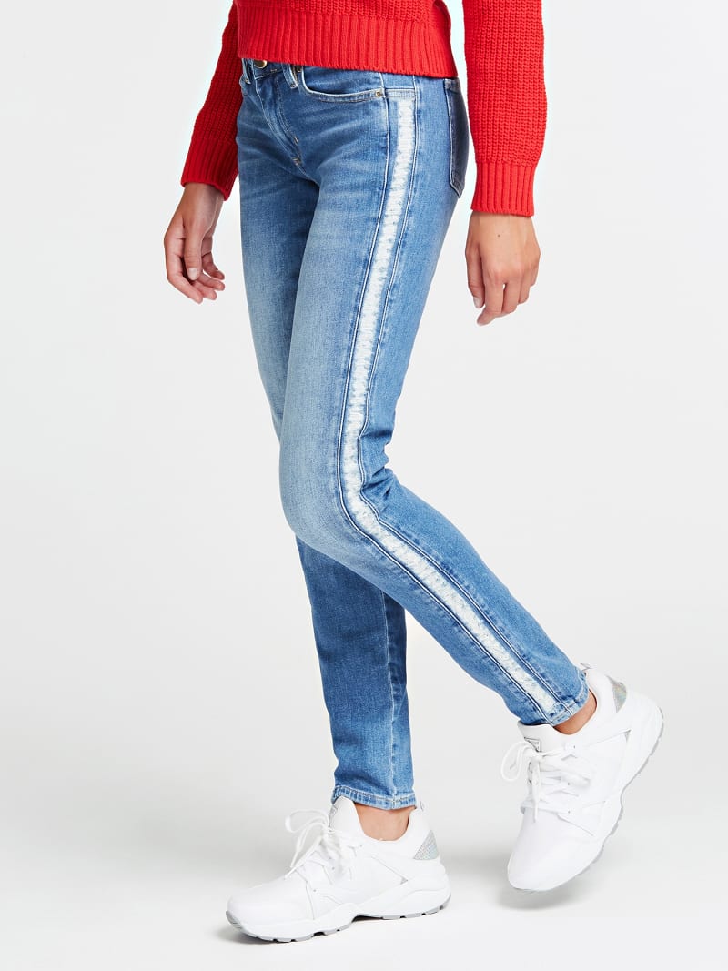 jeans with side strips