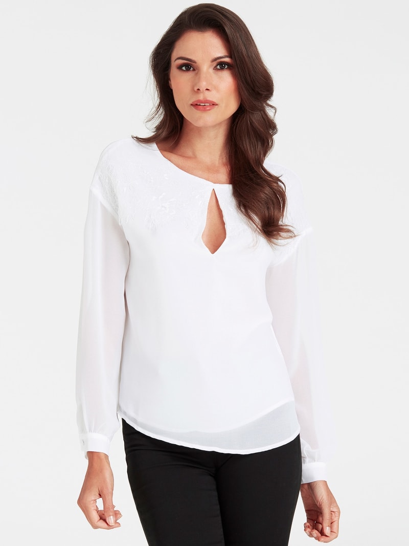 Bluse Obere Partie Aus Spitze Guess Offizieller Online Shop