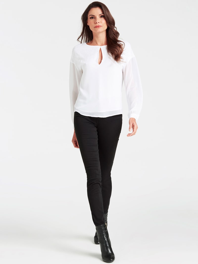 Bluse Obere Partie Aus Spitze Guess Offizieller Online Shop