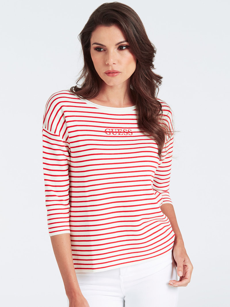 Guess striped jumper clearance