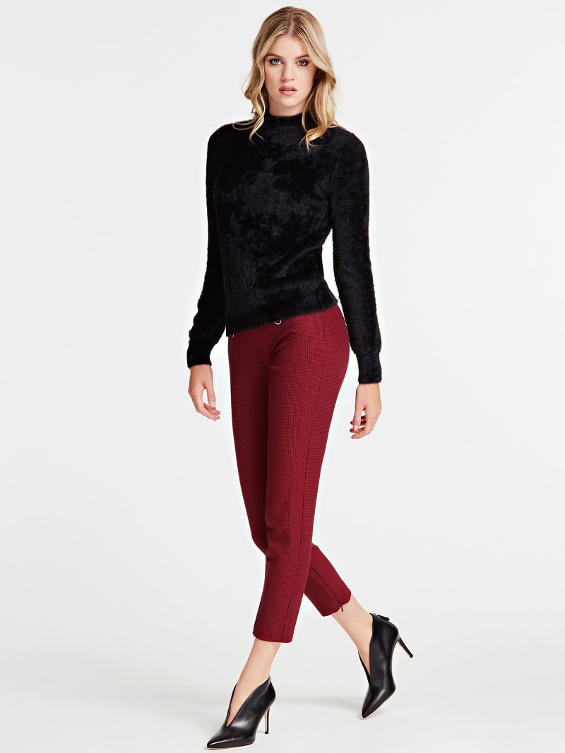 polo mock neck sweater