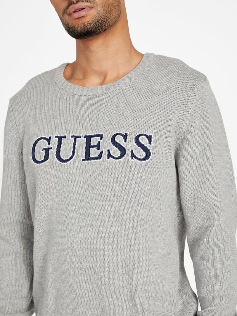 GUESS Sweter z wyszywanym logo