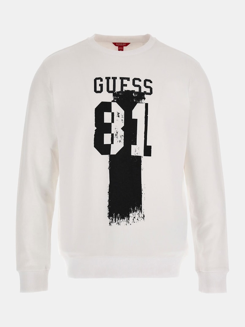 Guess white sweatshirt mens on sale