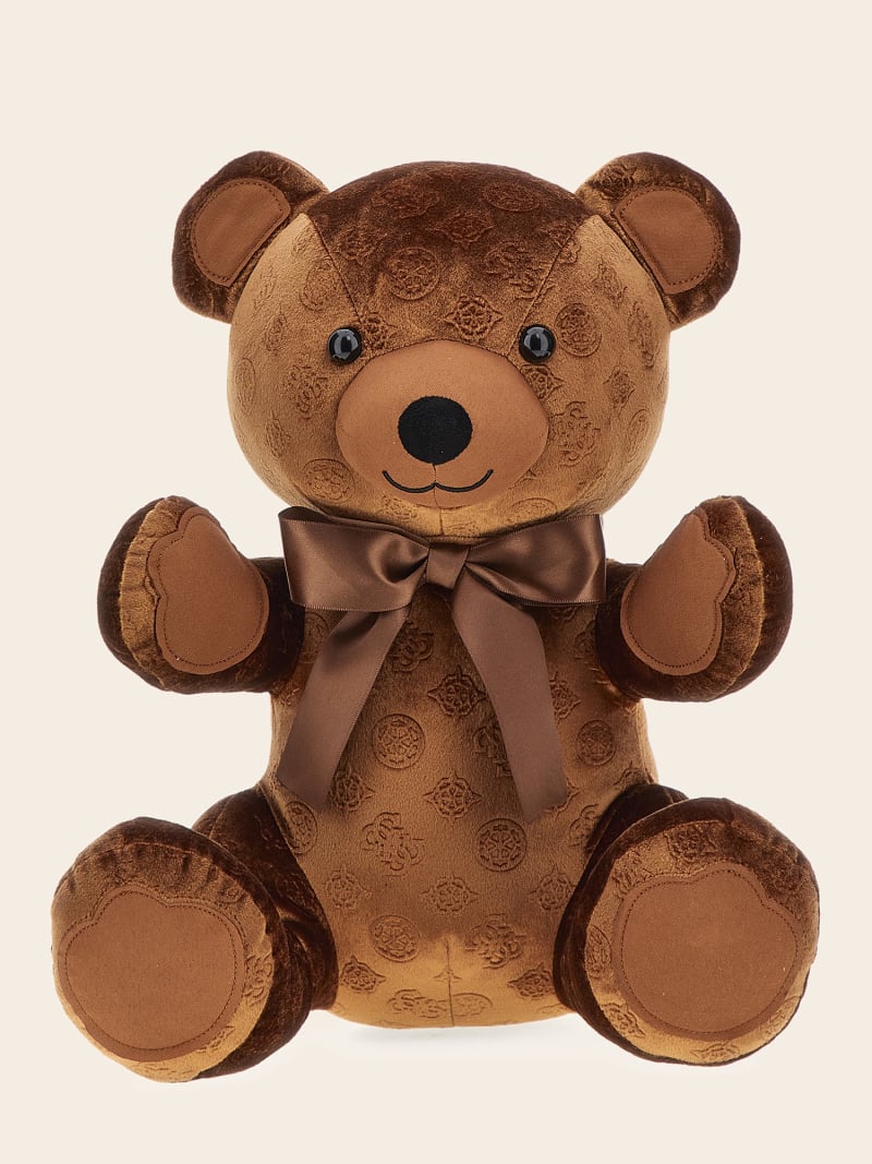 Velvet teddy bear with 4G and peony logo