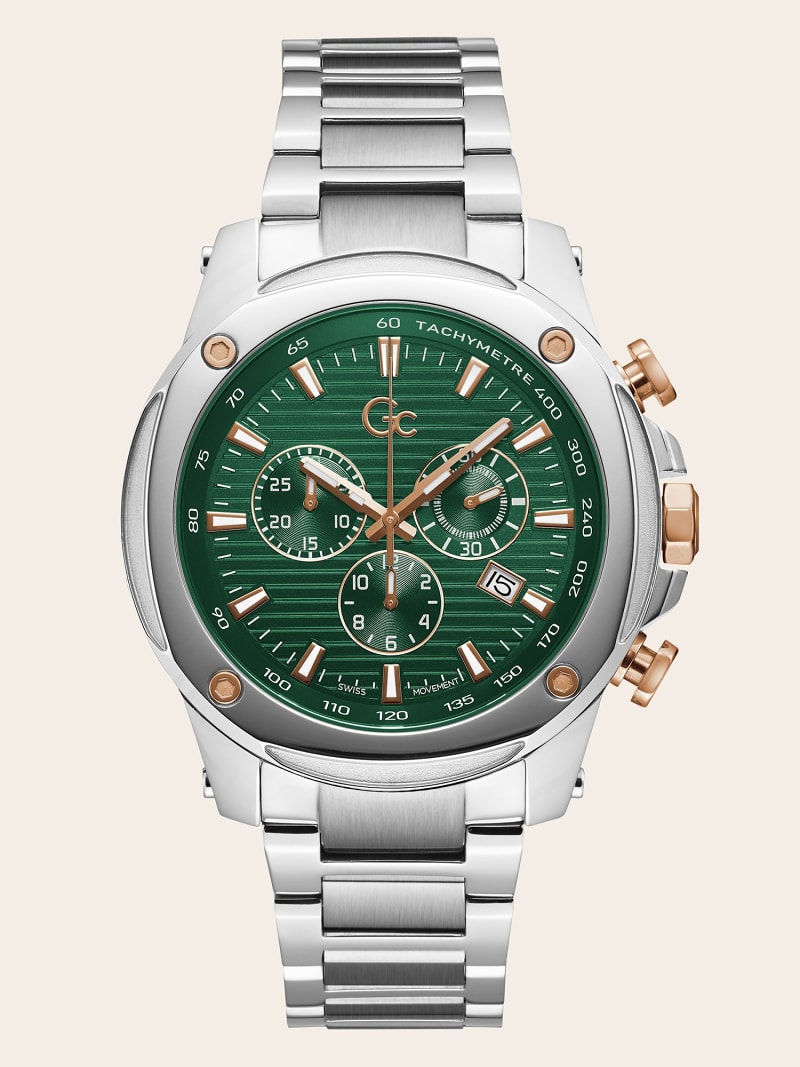 GC steel chronograph watch