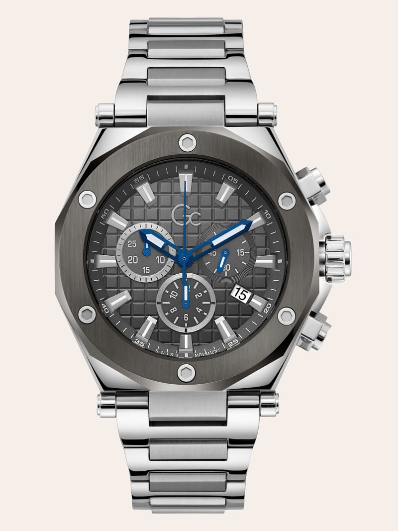 GC steel chronograph watch