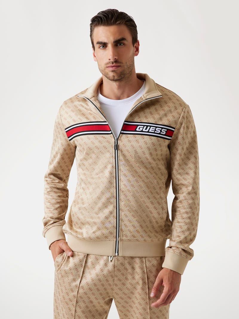 GUESS Felpa logo all over Uomo
