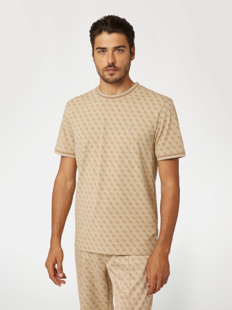 GUESS T shirt met 4G logo all over Heren