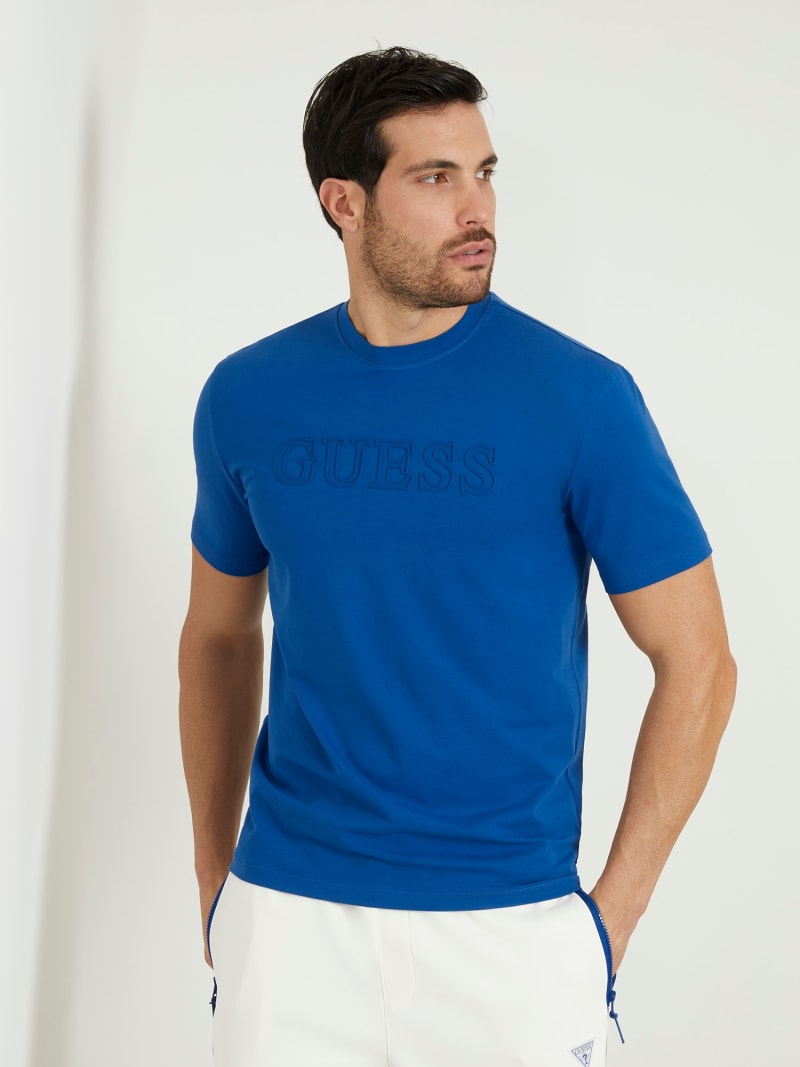 Guess blue 2025 t shirt
