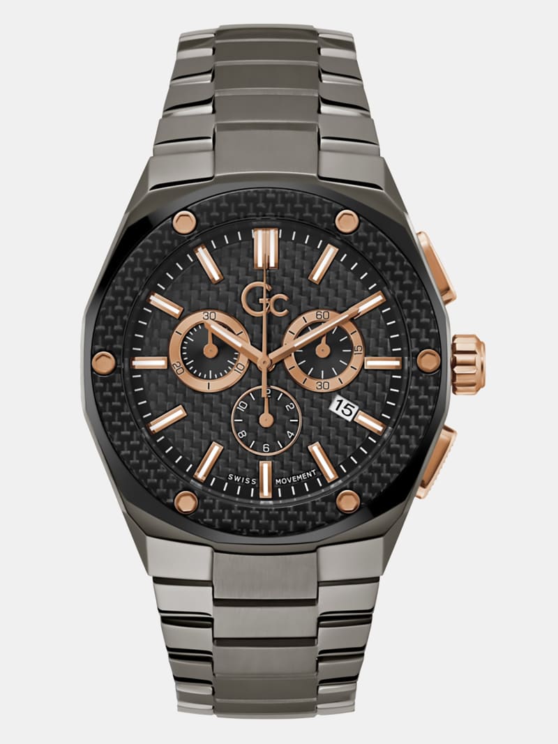 GC steel chronograph watch