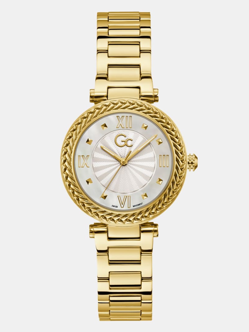 GC steel analogue watch