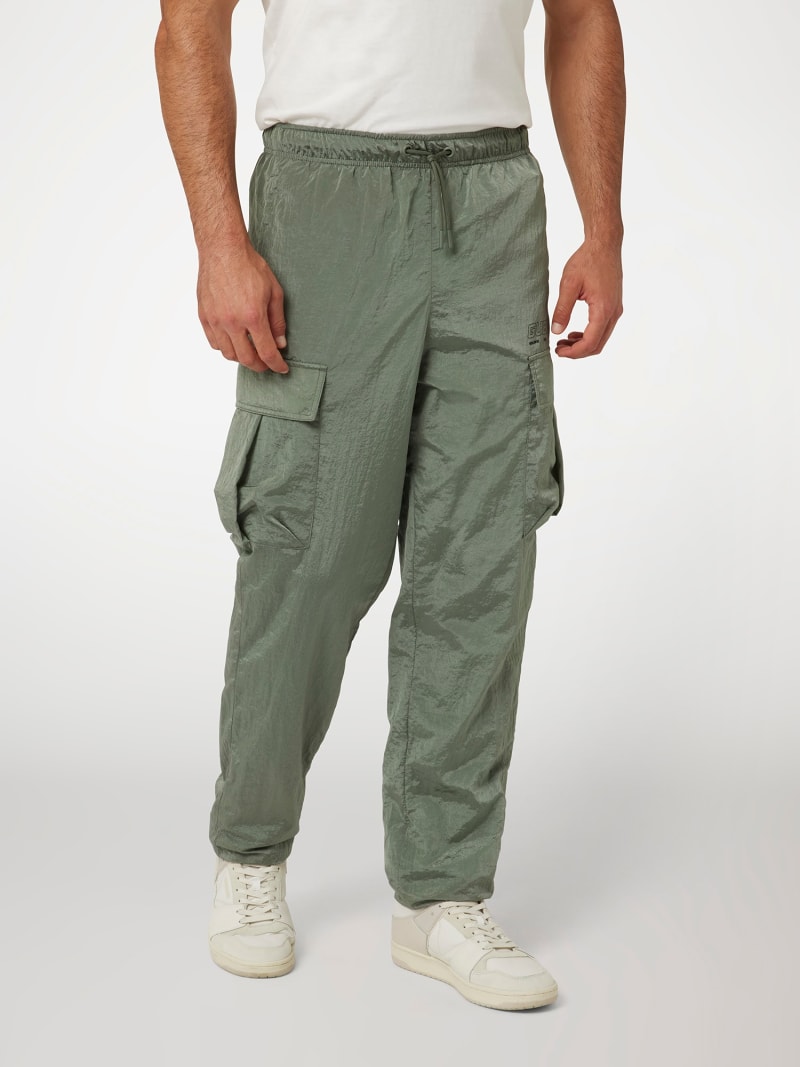 Crinkle nylon cargo pant