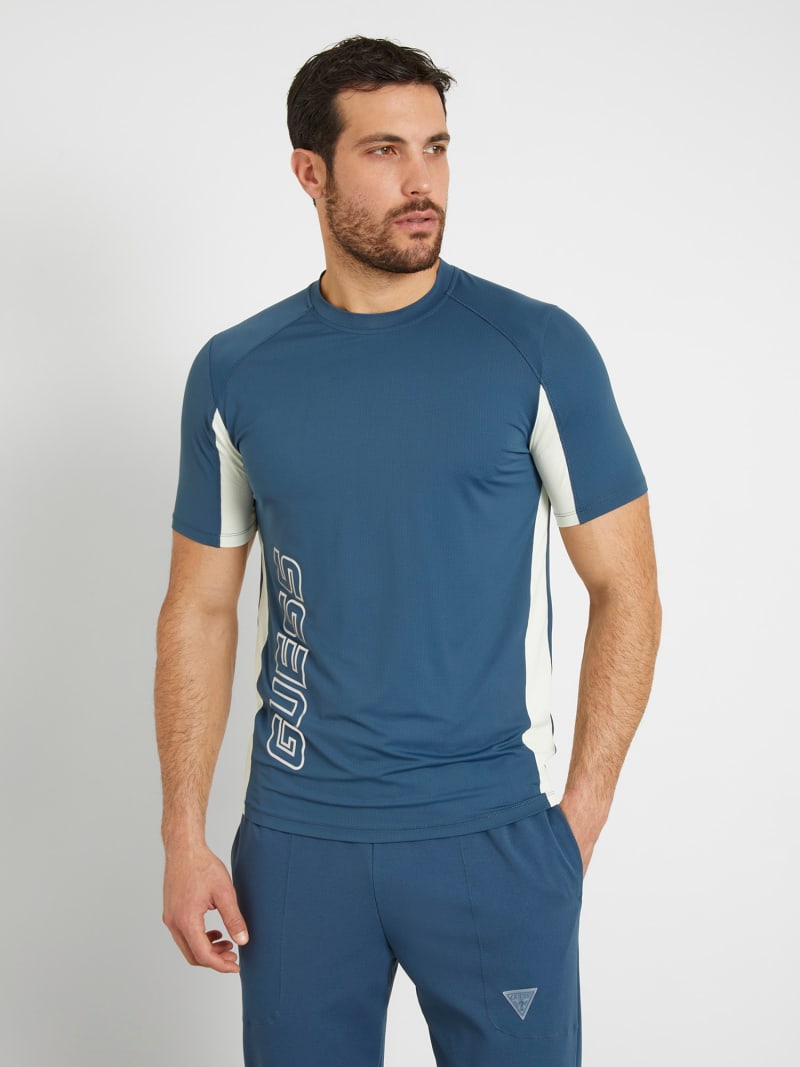 GUESS Color block stretch t shirt Men