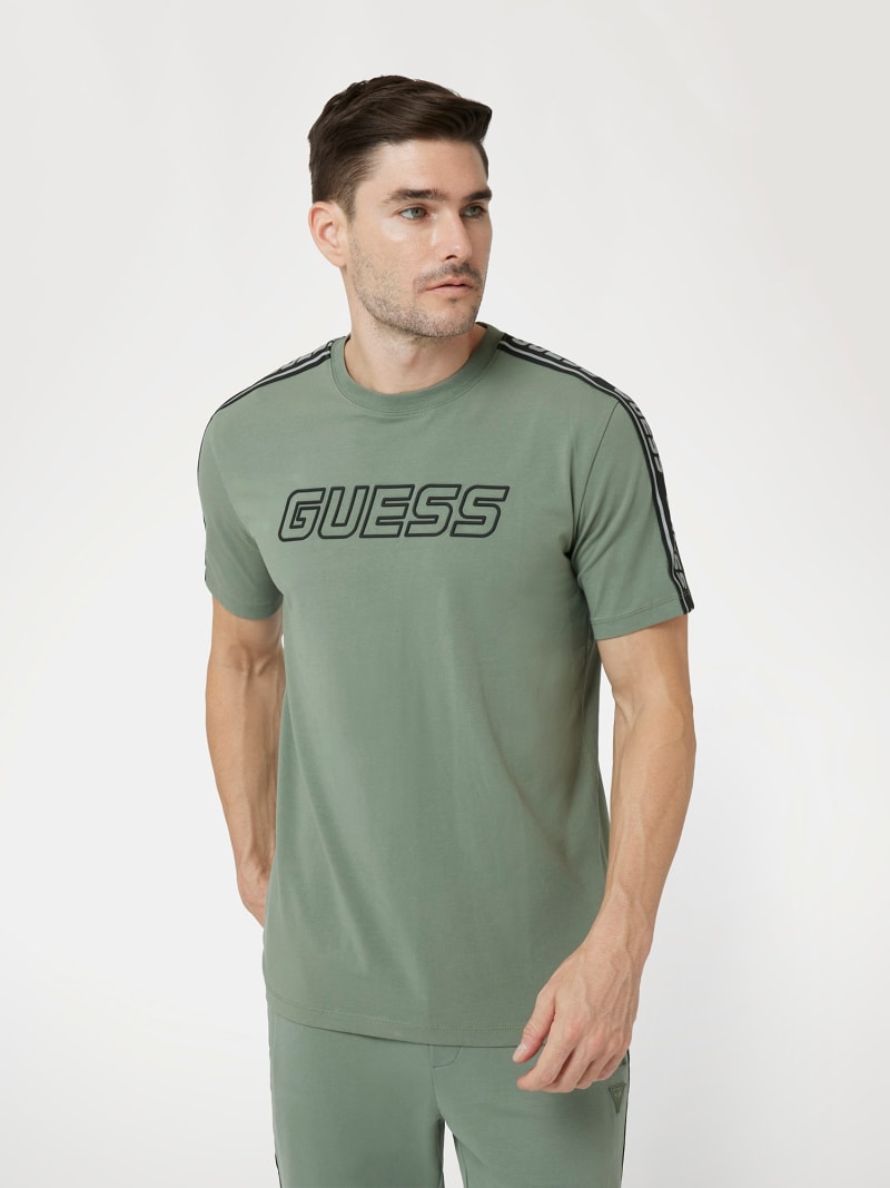 Green guess t shirt sales