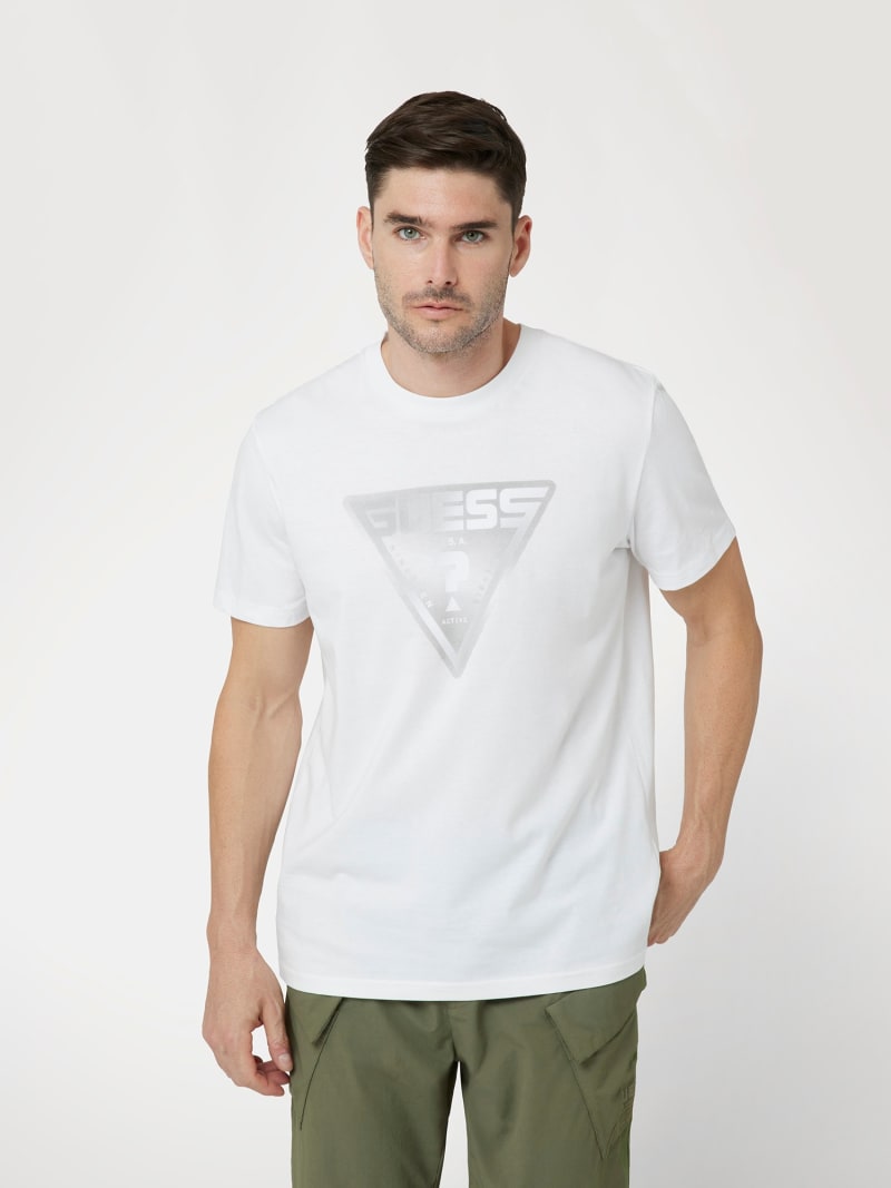 GUESS Camiseta logotipo triangulo frontal Hombre