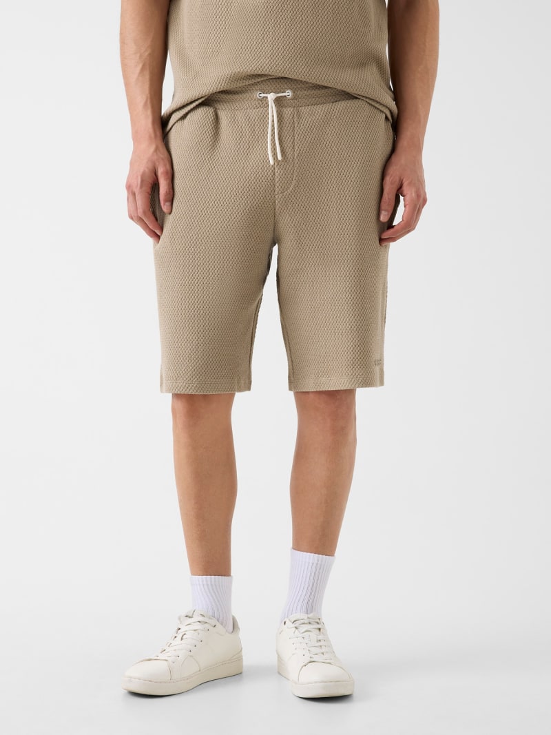 Guess Shorts Z4YP00 KCB70 - Pantaloncini Uomo In Beige, Taglio Diritto, Chiusura Con Zip E Bottone - 5