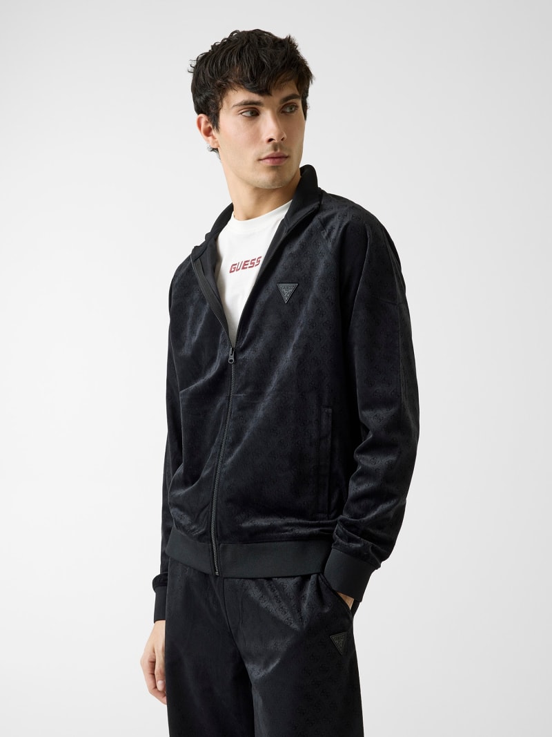 GUESS® Velvet Full-zip Sweatshirt