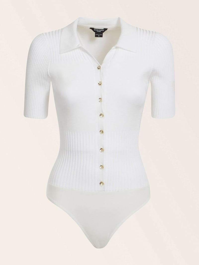 White sweater bodysuit Clearance