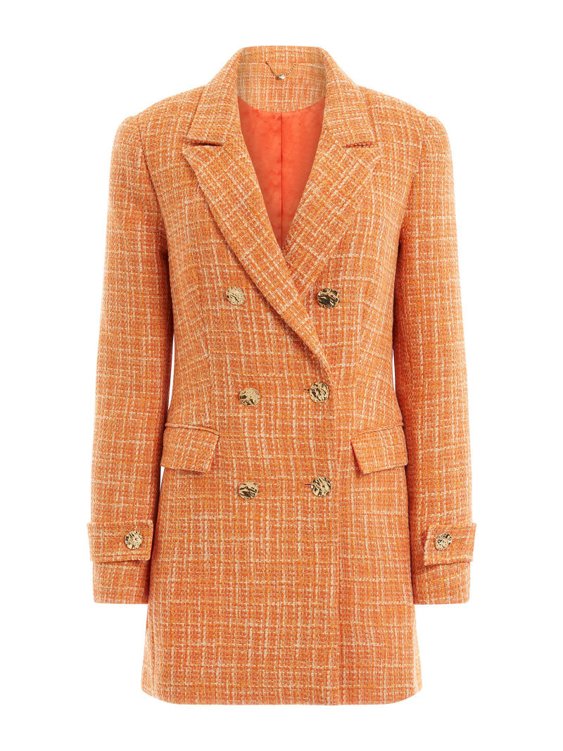 Orange on sale tweed blazer