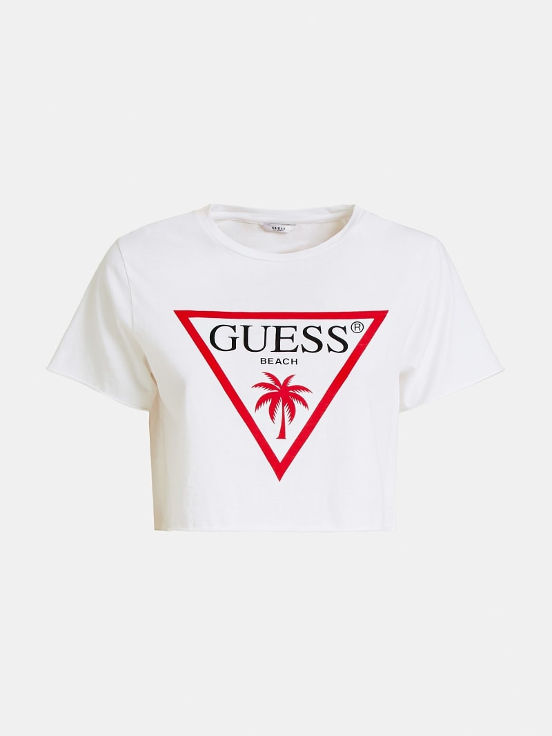 guess triangle logo t shirt