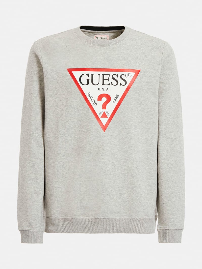 guess triangle logo hoodie