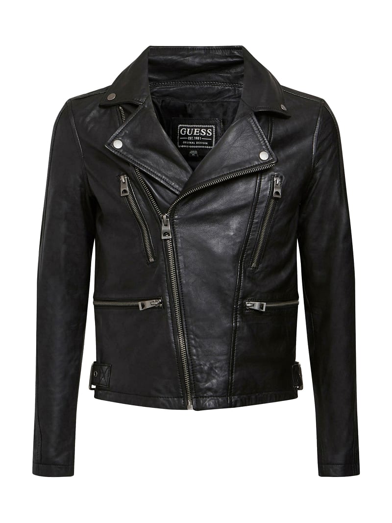 guess real leather jacket