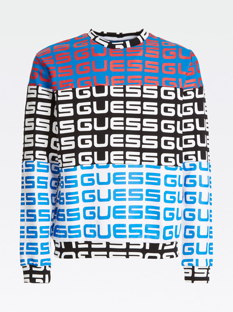 guess blue sweatshirt