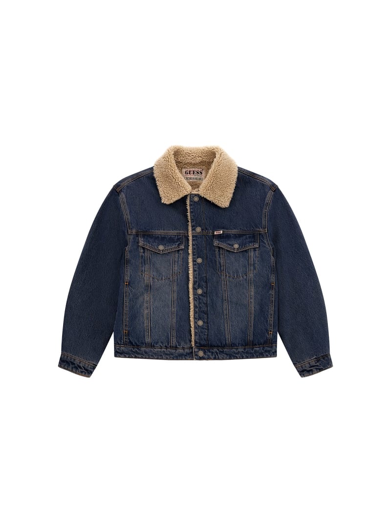 Giubbotto di jeans con pelliccia uomo new arrivals