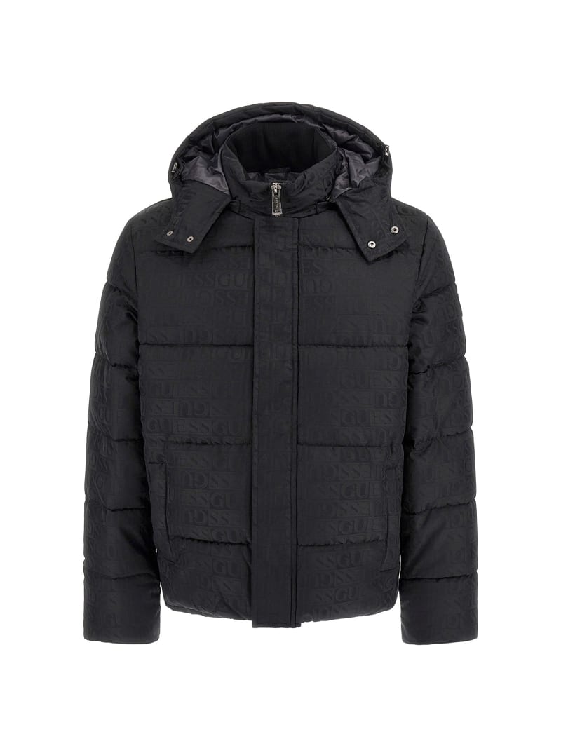 GUESS All over logo puffer