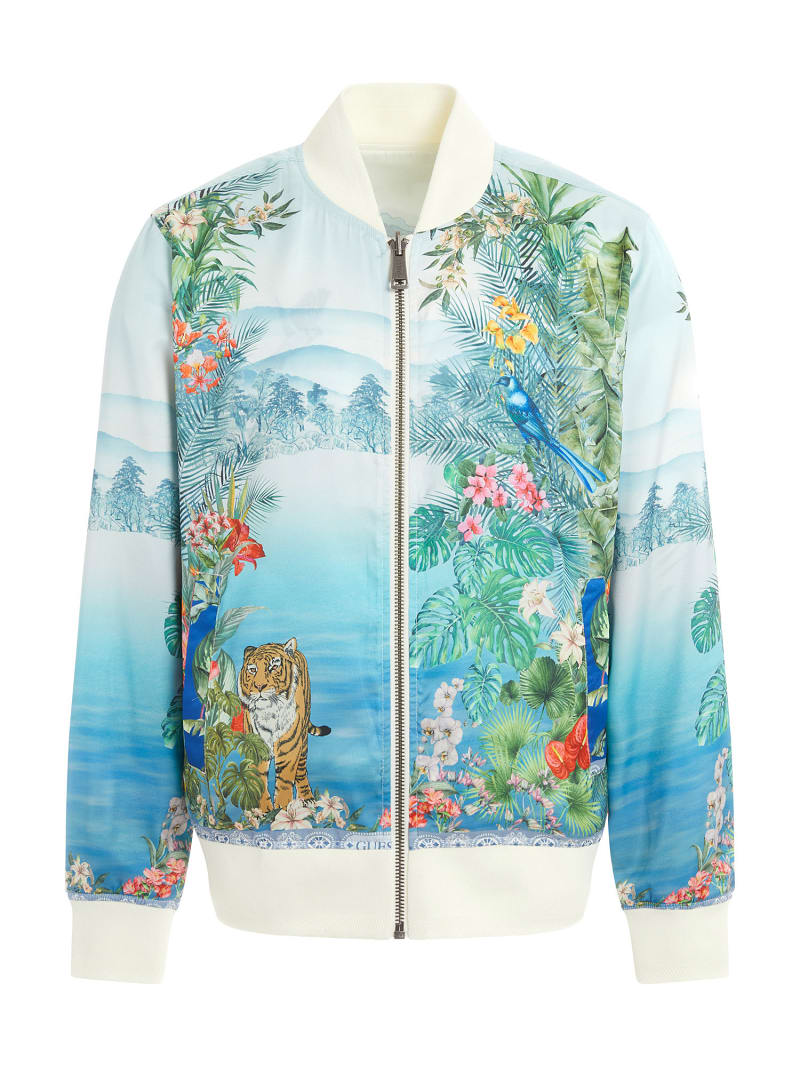Guess rae printed bomber jacket hotsell