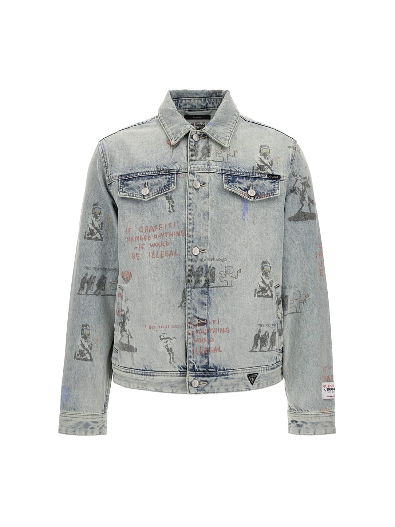 Guess graffiti hot sale denim jacket