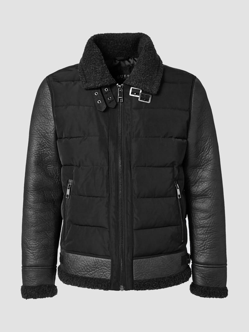 guess sheepskin jacket