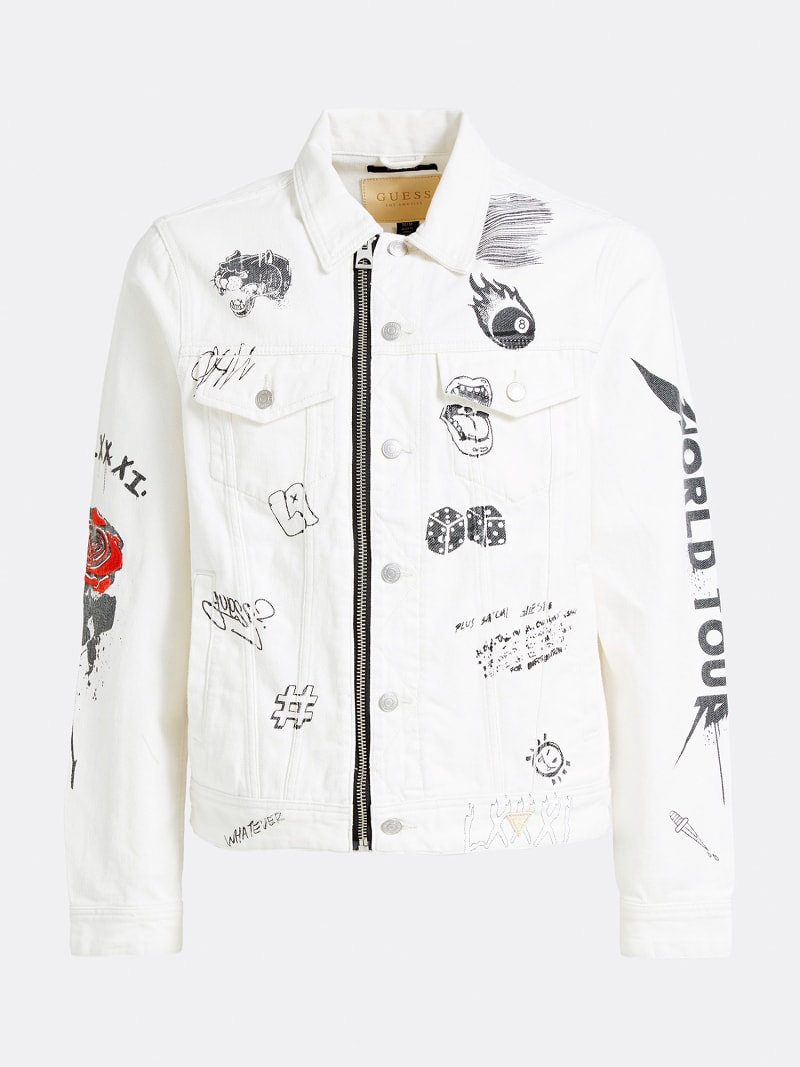 guess graffiti denim jacket