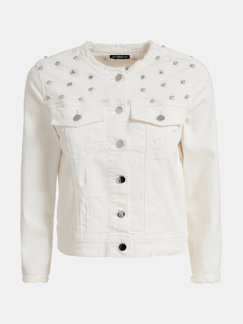 Jewel Slim Fit Denim Jacket Guess Official Online Store