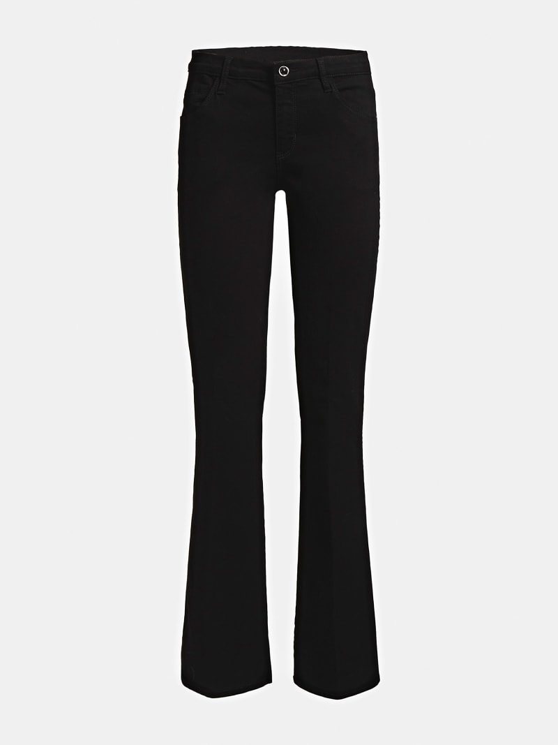 black jeans with white lining