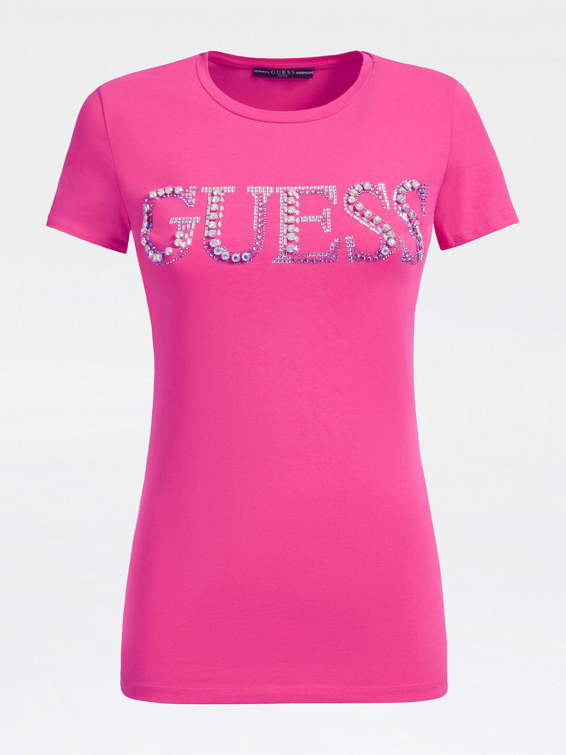 Jewel Applique Logo T Shirt Guess Official Online Store