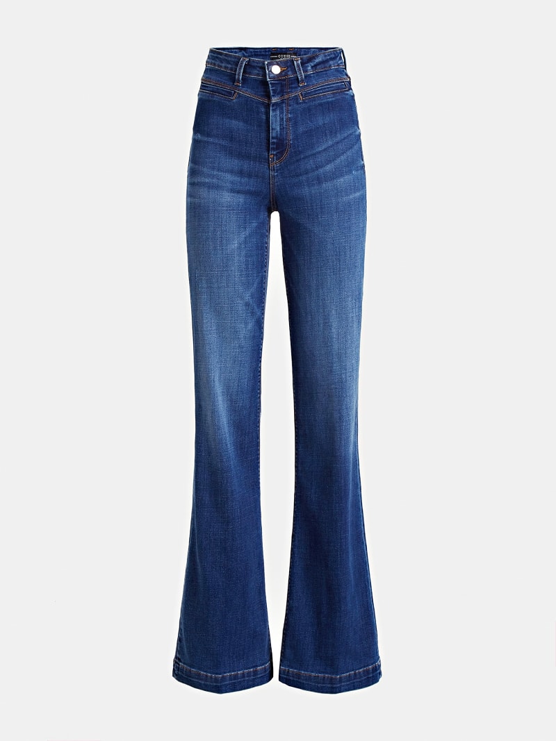 FRONT YOKE PALAZZO DENIM PANT | GUESS® Official Website