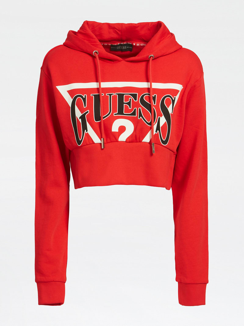 guess red hoodie