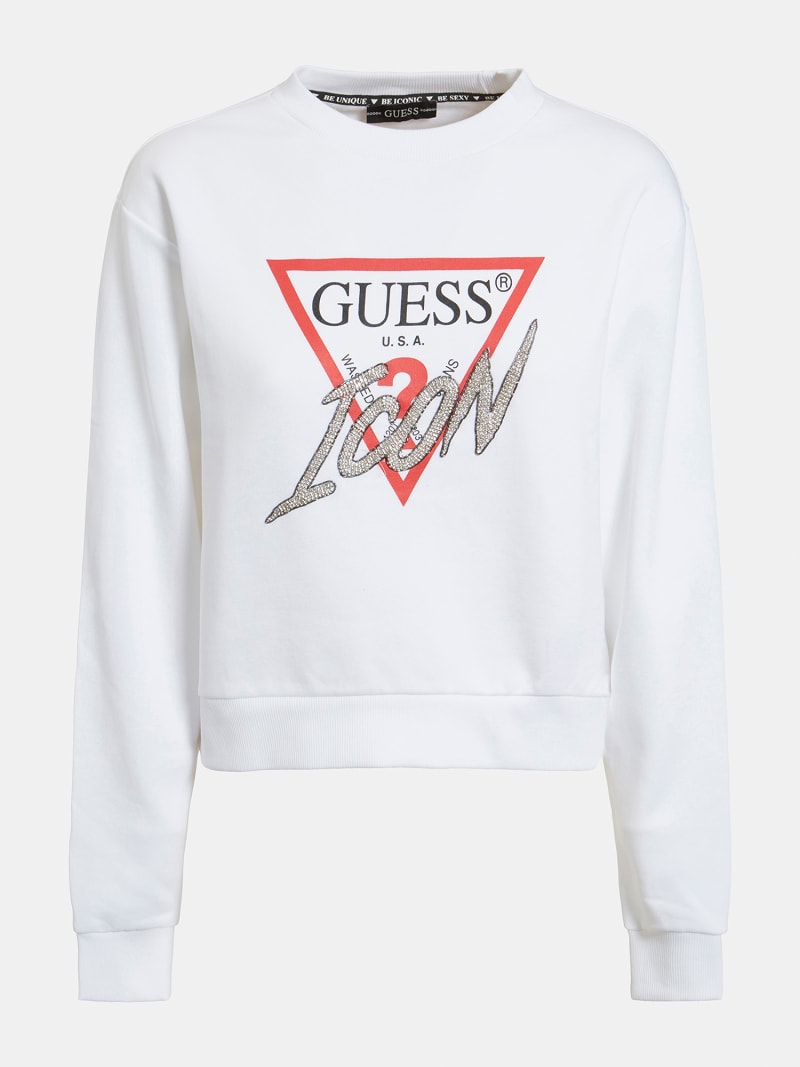 Embroidery Icon Logo Sweatshirt Guess Official Online Store