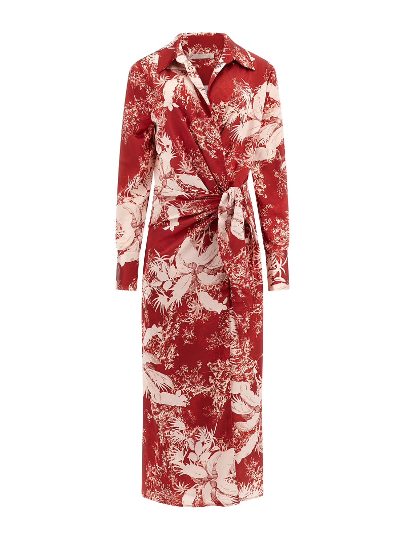 Floral print long dress Women GUESS Past Collections