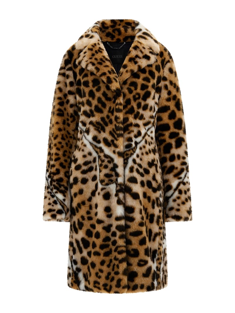 Guess leopard print coat top