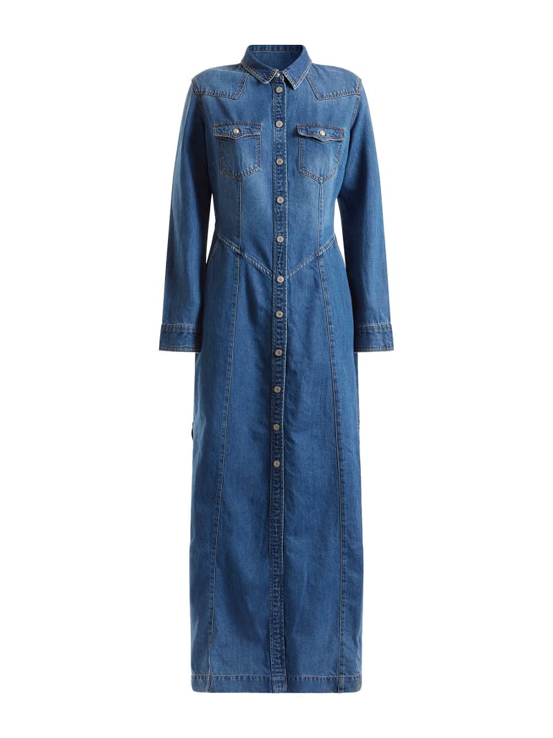 Guess denim maxi dress on sale