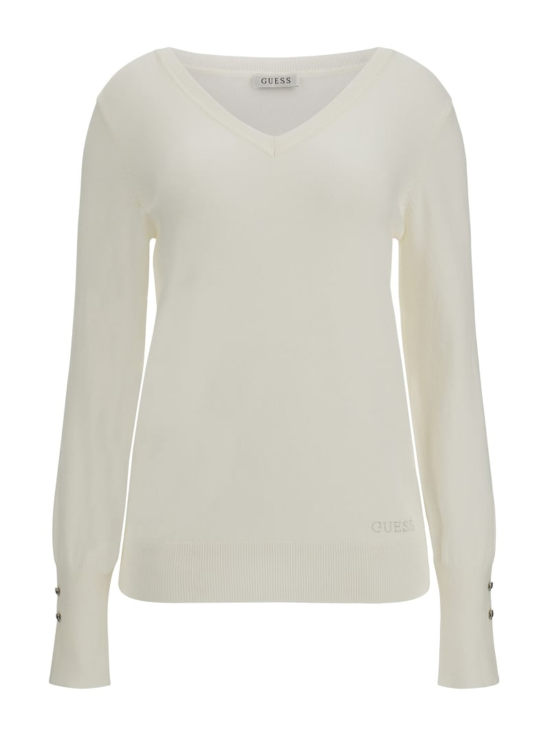 Guess white on sale sweater
