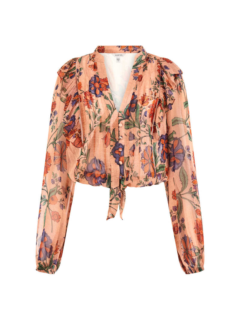 Guess floral blouse best sale