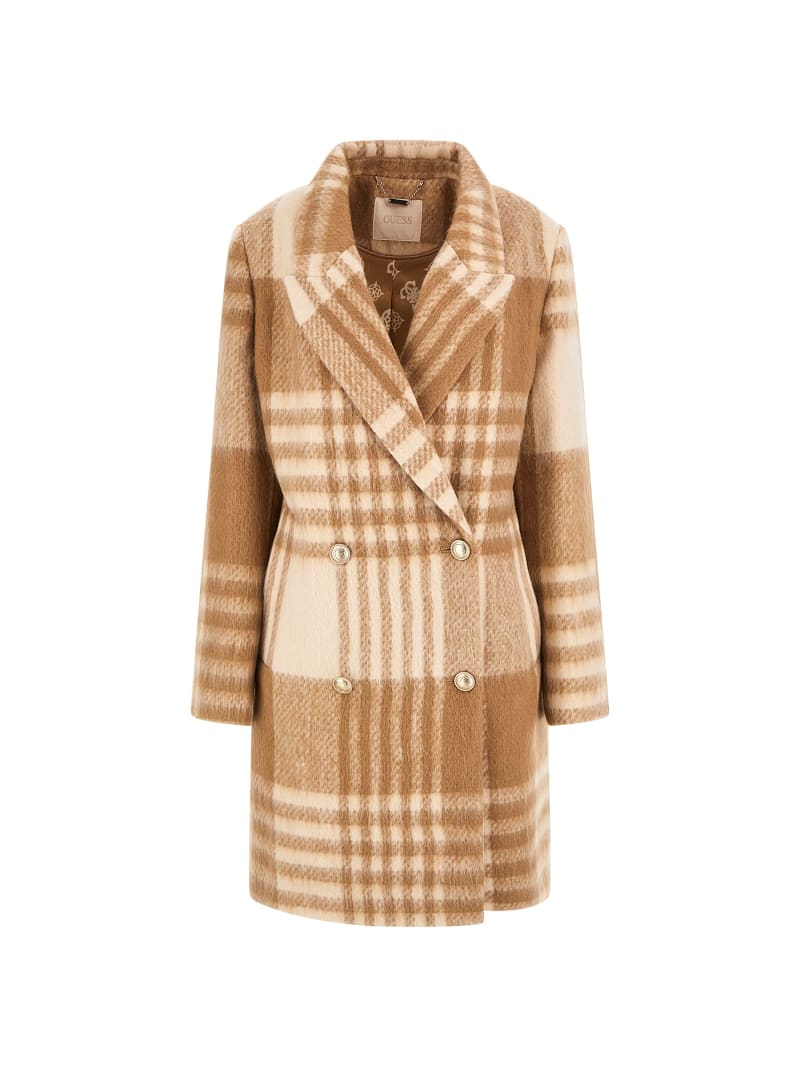 Guess plaid 2025 coat