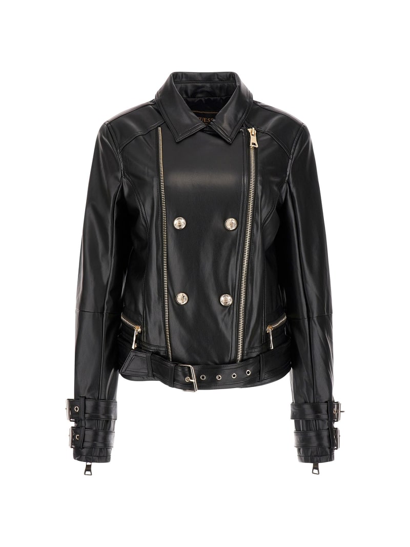 Balmain x h&m sale leather jacket