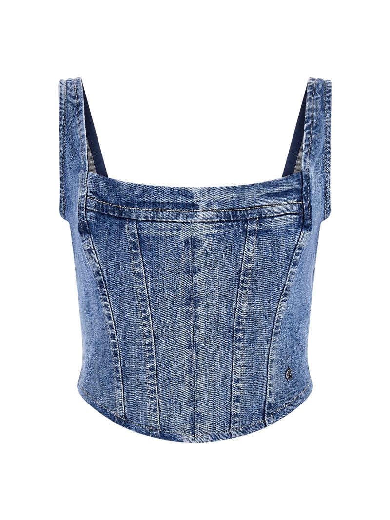 Guess denim bustier sales