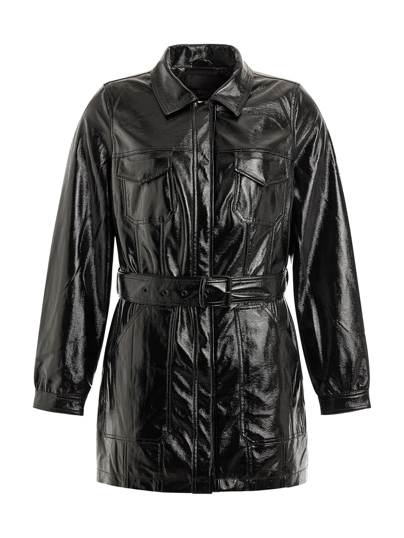GUESS Patent faux leather jacket Women