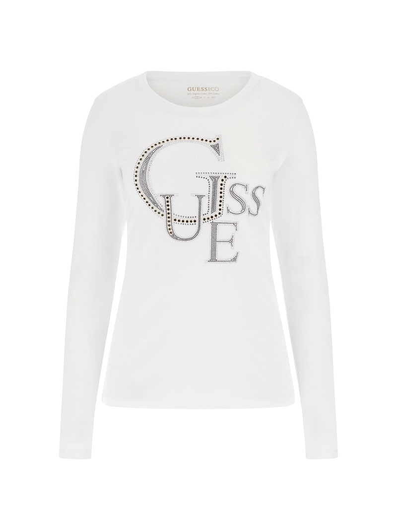 GUESS T shirt logo frontal clous Femme