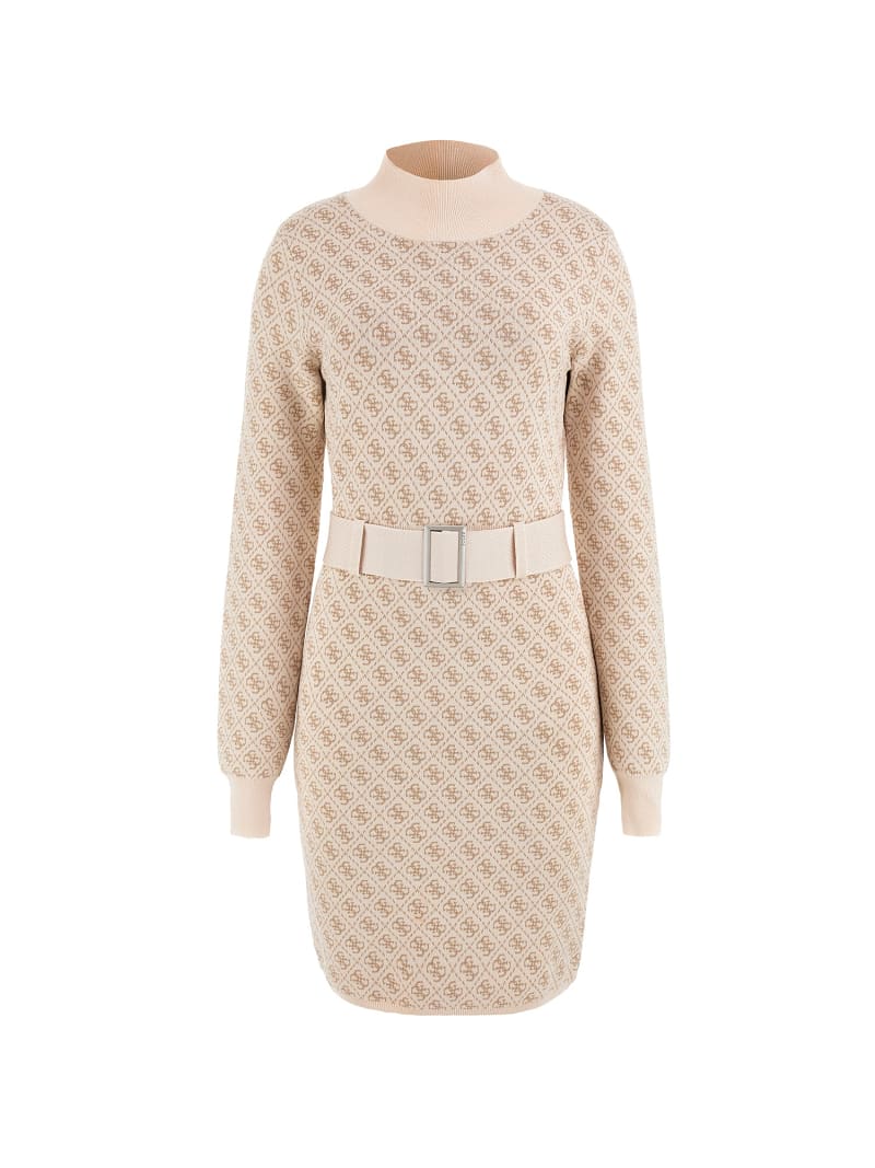 GUESS® 4g logo sweater mini dress